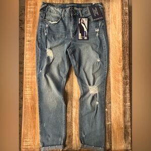 Sound Style Jamie Ankle Skinny Distressed Jeans, Size 12